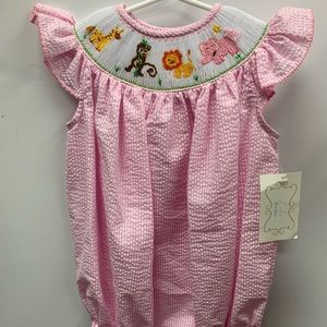 Lulu BeBe Smocked Bubble 12 months